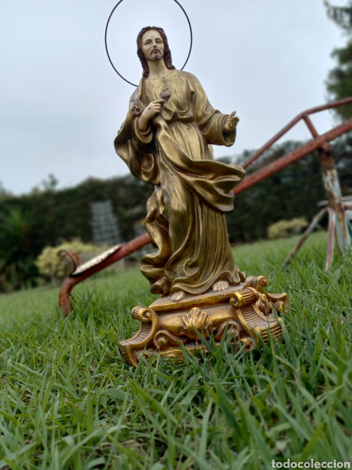 Antig&uuml;edades: Sagrado corazon escayola - Foto 2