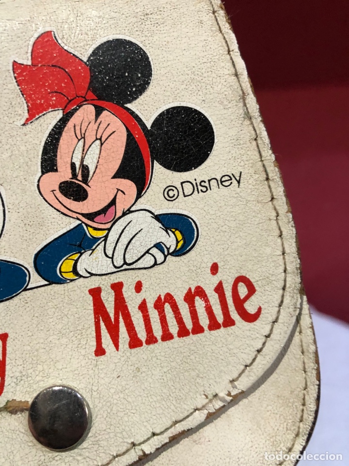 Antigüedades: Antiguo bolso de niños de cuero Mickey y minnie . Ver fotos - Foto 5 - 287621828
