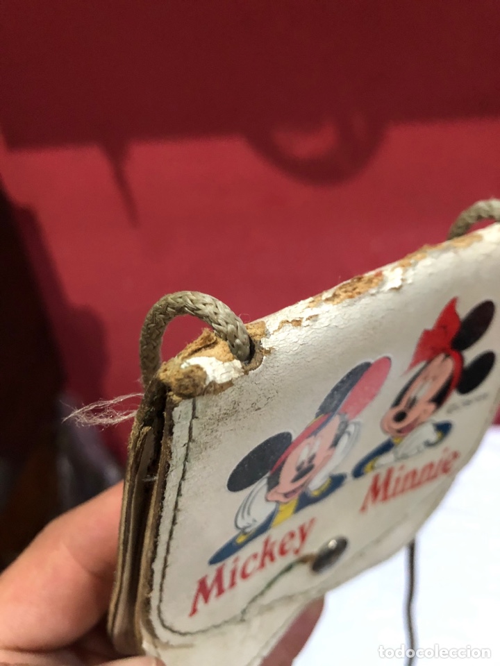 Antigüedades: Antiguo bolso de niños de cuero Mickey y minnie . Ver fotos - Foto 7 - 287621828