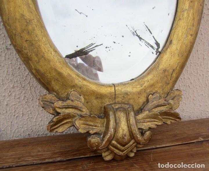 Antig&uuml;edades: Espejo madera tallada y dorado SXIX - Foto 3