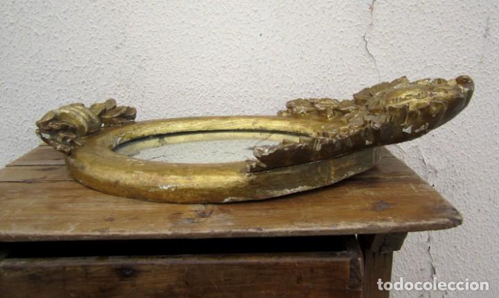 Antig&uuml;edades: Espejo madera tallada y dorado SXIX - Foto 7