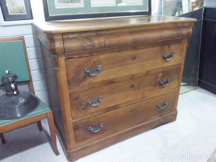 Antig&uuml;edades: C&Oacute;MODA CAJONERA DE NOGAL - Foto 2
