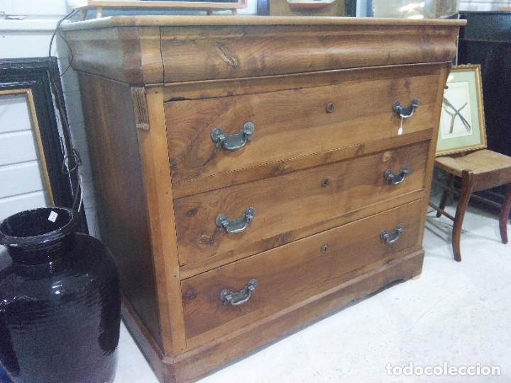 Antig&uuml;edades: C&Oacute;MODA CAJONERA DE NOGAL - Foto 3