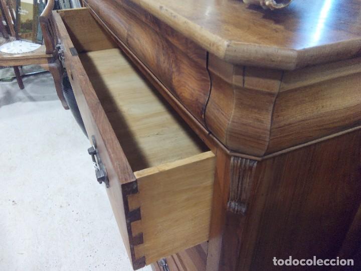 Antig&uuml;edades: C&Oacute;MODA CAJONERA DE NOGAL - Foto 8