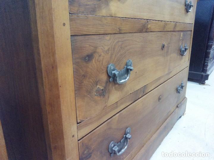 Antig&uuml;edades: C&Oacute;MODA CAJONERA DE NOGAL - Foto 11