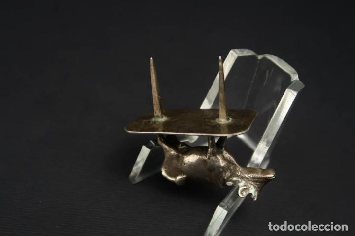 Antig&uuml;edades: Antigua Figura Vaca de Plata - Foto 11