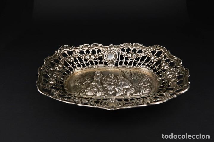 Antig&uuml;edades: Antigua Bandeja de Plata - Foto 3