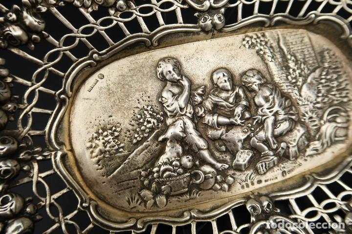 Antig&uuml;edades: Antigua Bandeja de Plata - Foto 11