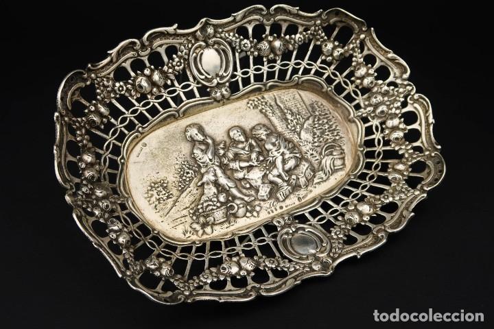 Antig&uuml;edades: Antigua Bandeja de Plata - Foto 19