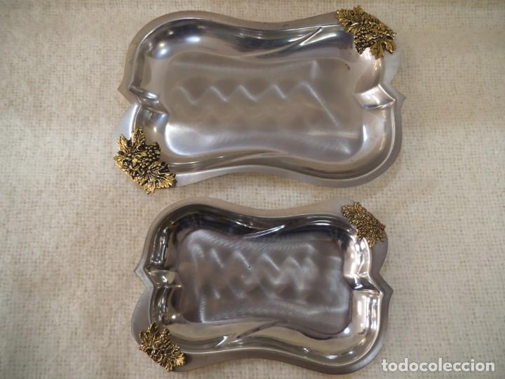 Antig&uuml;edades: JUEGO BANDEJITAS ( PLATEADAS ) UVAS - Foto 2