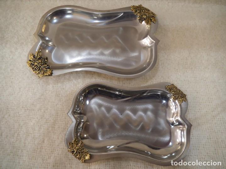 Antig&uuml;edades: JUEGO BANDEJITAS ( PLATEADAS ) UVAS - Foto 6