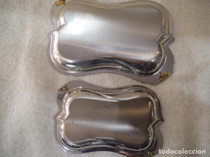Antig&uuml;edades: JUEGO BANDEJITAS ( PLATEADAS ) UVAS - Foto 8