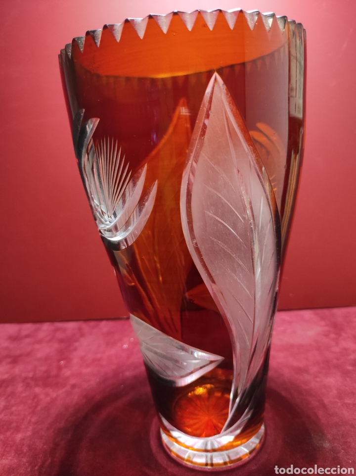 Antig&uuml;edades: Florero cristal de Bohemia labrado - Foto 3