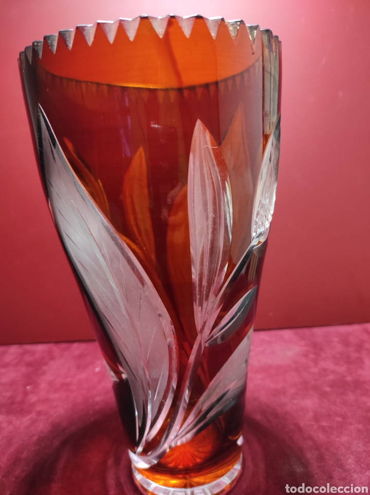 Antig&uuml;edades: Florero cristal de Bohemia labrado - Foto 7
