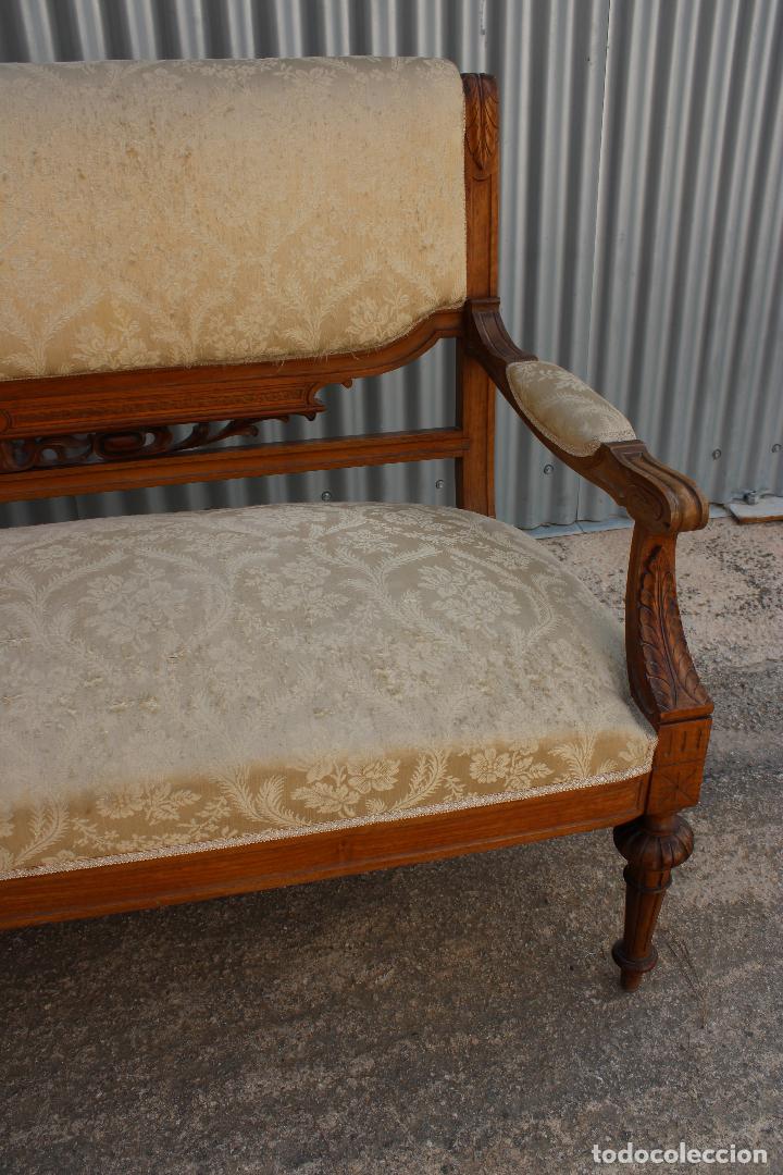Antig&uuml;edades: sof&aacute; antiguo de madera noble - Foto 7