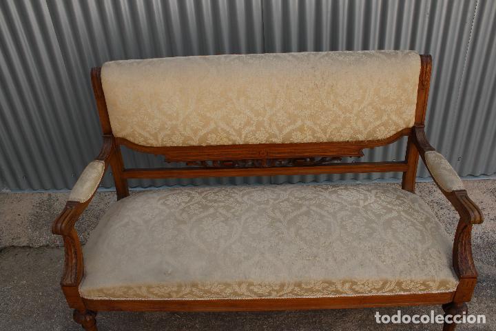 Antig&uuml;edades: sof&aacute; antiguo de madera noble - Foto 8