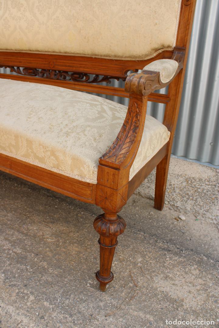 Antig&uuml;edades: sof&aacute; antiguo de madera noble - Foto 9
