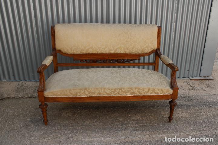 Antig&uuml;edades: sof&aacute; antiguo de madera noble - Foto 1