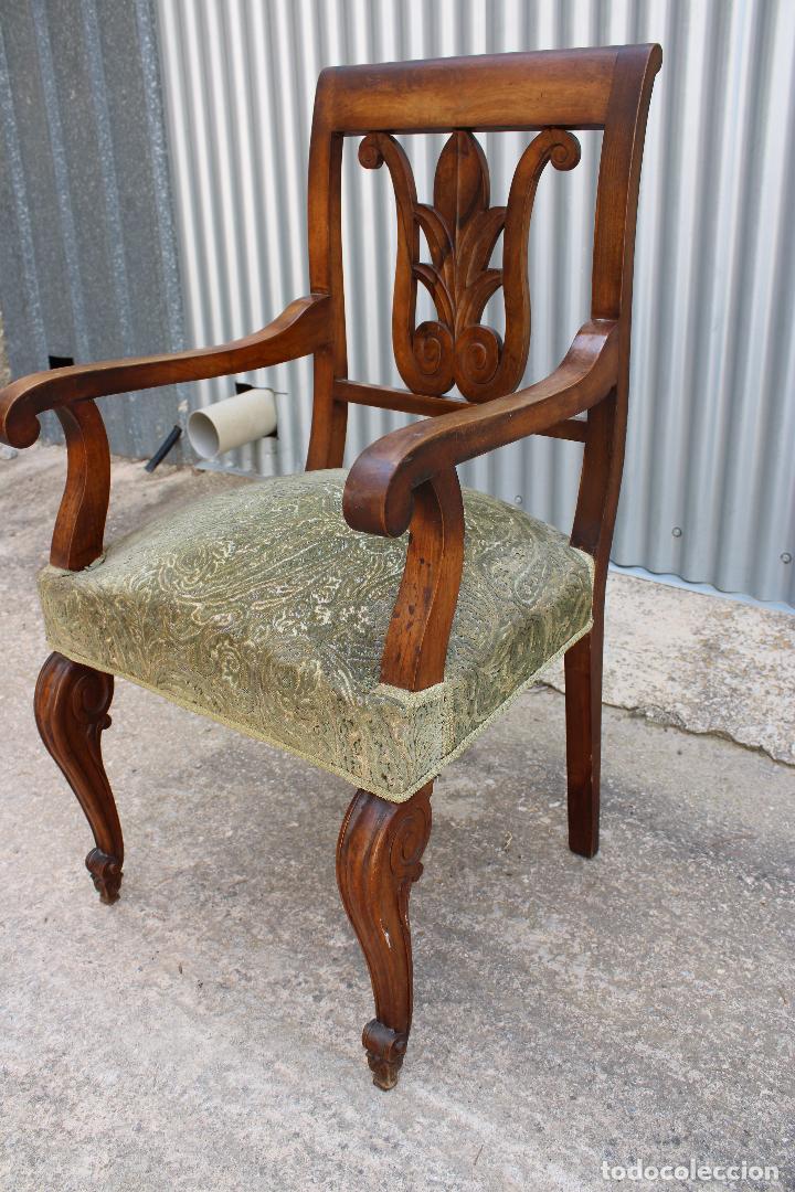 Antig&uuml;edades: sillon antiguo de madera noble - Foto 5