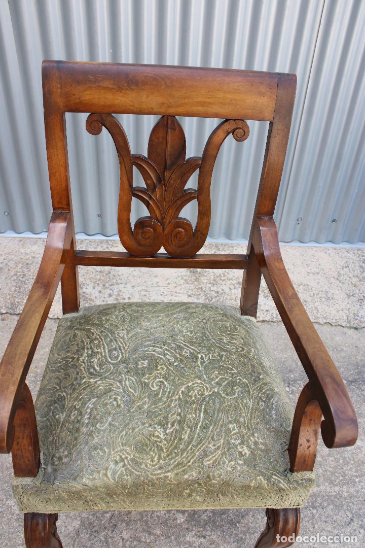Antig&uuml;edades: sillon antiguo de madera noble - Foto 6