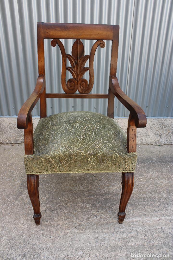 Antig&uuml;edades: sillon antiguo de madera noble - Foto 1