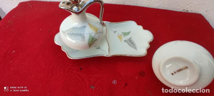 Antig&uuml;edades: vinagrera y aceitera porcelana limoges - Foto 2
