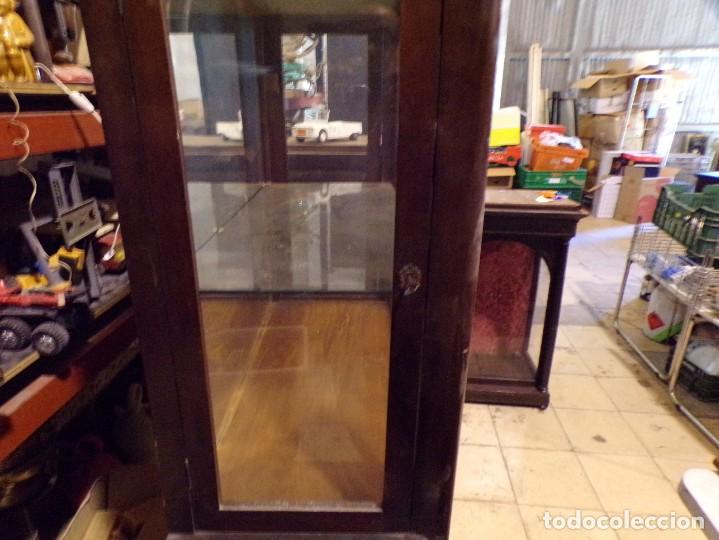 Antigüedades: aparador alacena con vitrina con iluminacion interior espejo puertas laterales art deco - Foto 7 - 288014403