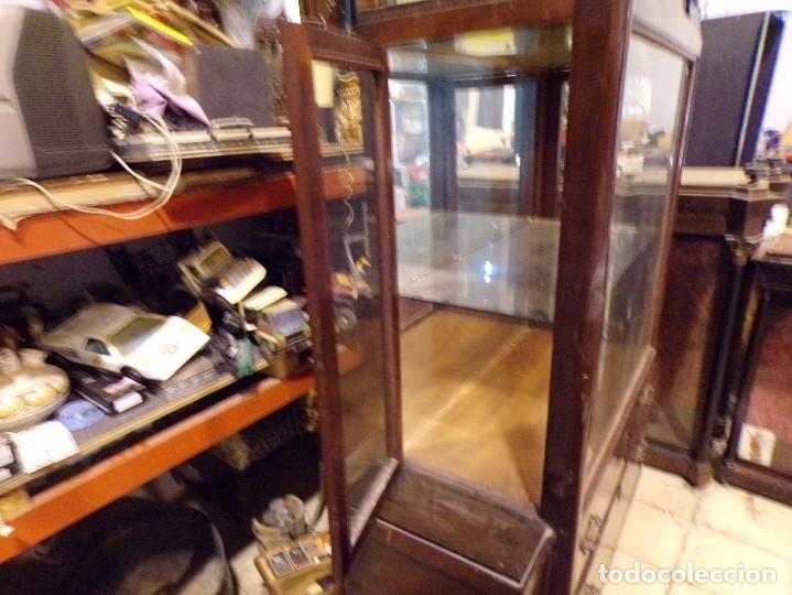 Antigüedades: aparador alacena con vitrina con iluminacion interior espejo puertas laterales art deco - Foto 8 - 288014403