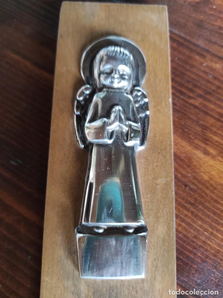 Antig&uuml;edades: Colgante en madera y plata de ley - Foto 1