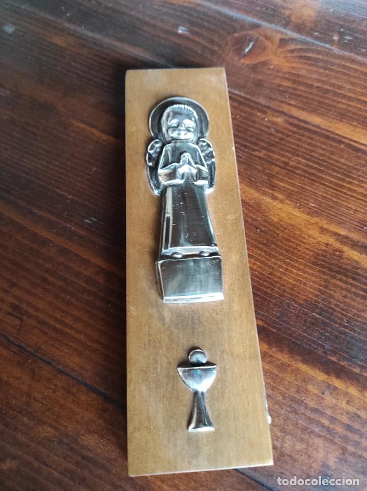 Antig&uuml;edades: Colgante en madera y plata de ley - Foto 2