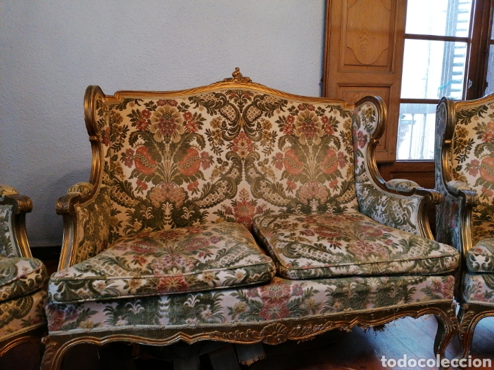 Antig&uuml;edades: Conjunto sal&oacute;n policromado - Foto 12