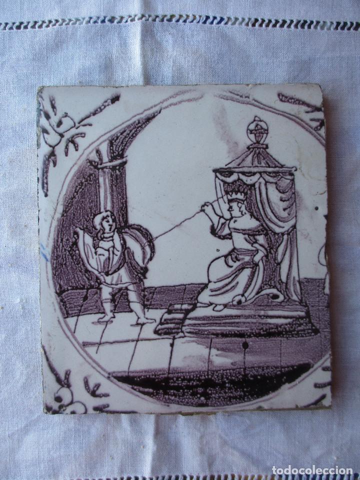 Antig&uuml;edades: Azulejo Delft siglo XVIII - Foto 1