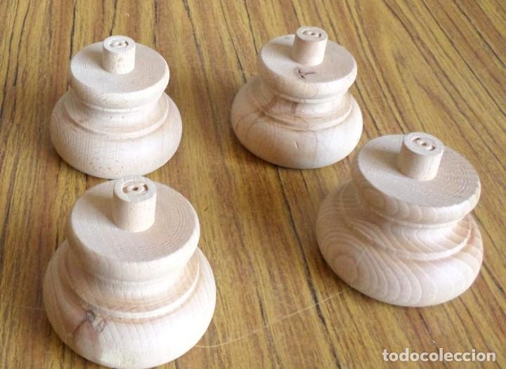 Antig&uuml;edades: 4 patas de madera - Foto 2