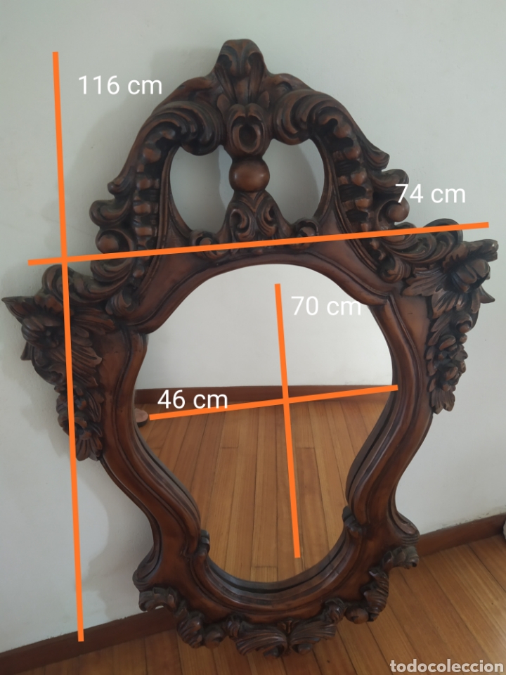 Antig&uuml;edades: Espejo curnocopia antiguo - Foto 2
