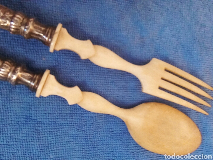 Antig&uuml;edades: Antiguos cubiertos para ensalada - Foto 2