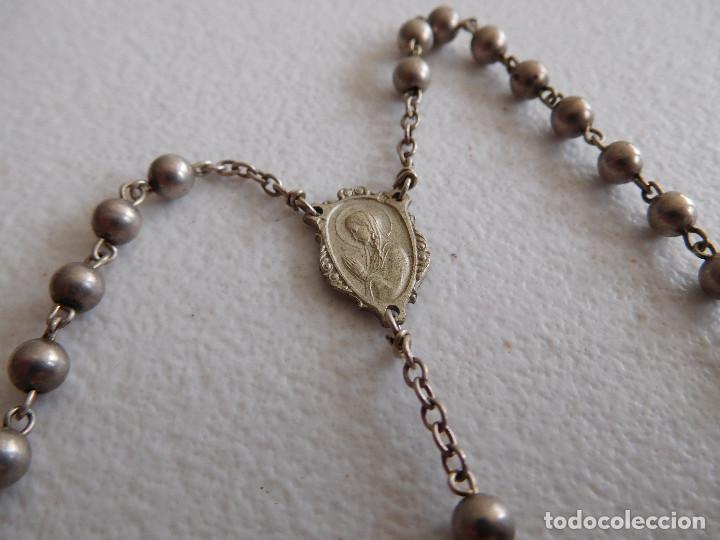 Antig&uuml;edades: Rosario antiguo de plata - Foto 3