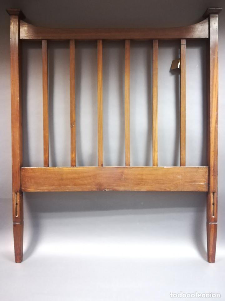 Antig&uuml;edades: CABECERO Y PIECERO CAMA 90 CM DE MADERA DE ROBLE - Foto 2