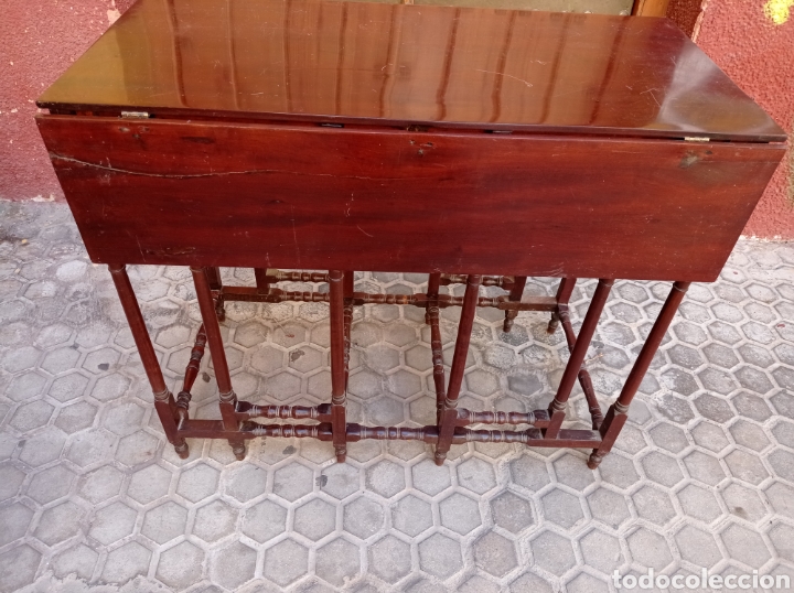 Antig&uuml;edades: Mesa de caoba de Ala - Foto 5