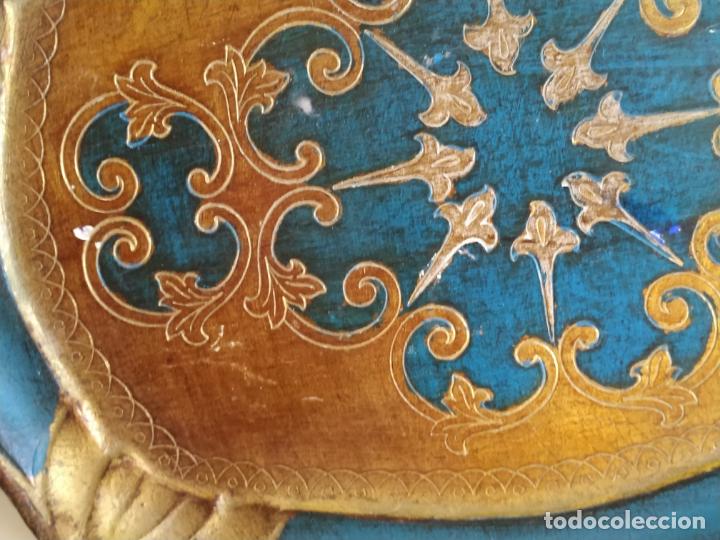 Antig&uuml;edades: Bandeja de madera, tipo Florentino con pan de oro - Foto 2