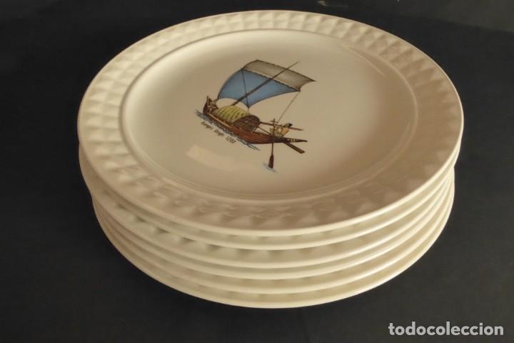 Antig&uuml;edades: SEIS PLATOS DE POSTRE - PONTESA BARCOS - Foto 3