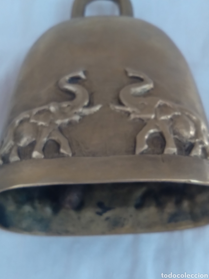 Antigüedades: Campana de bronce tailandesa siglo 19 - Foto 4 - 288639553