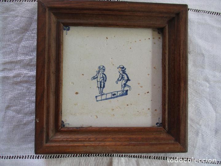 Antig&uuml;edades: azulejo Delft siglo XVIII - Foto 1