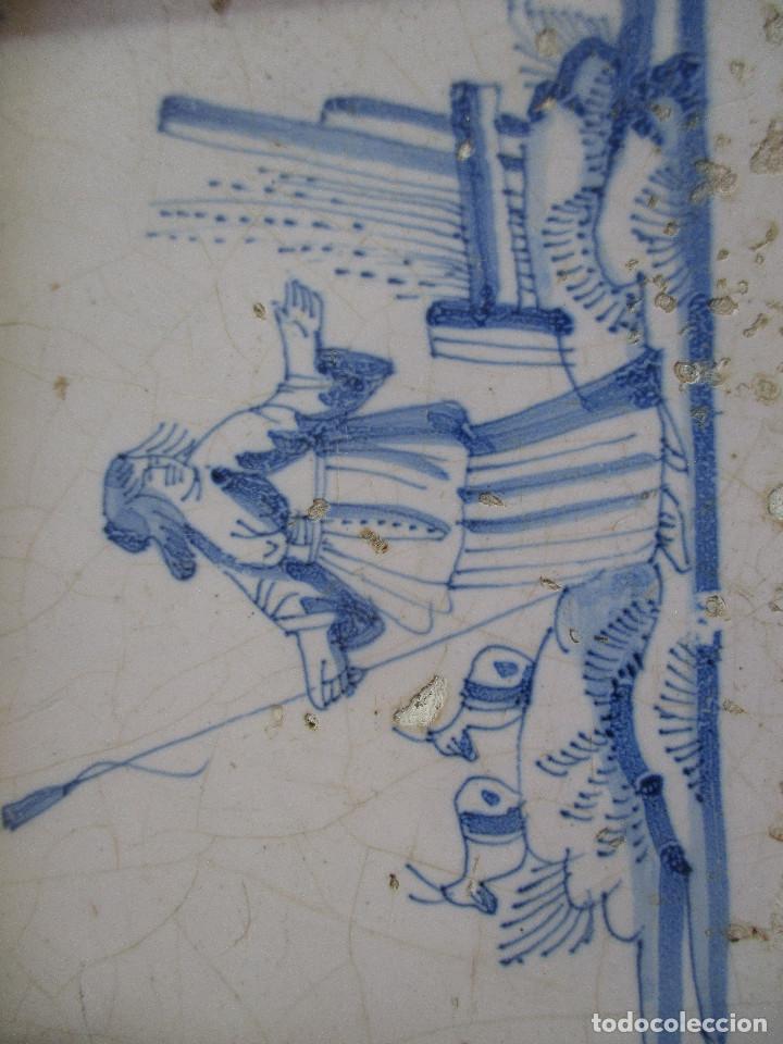 Antig&uuml;edades: Azulejo Delft siglo XVIII - Foto 2