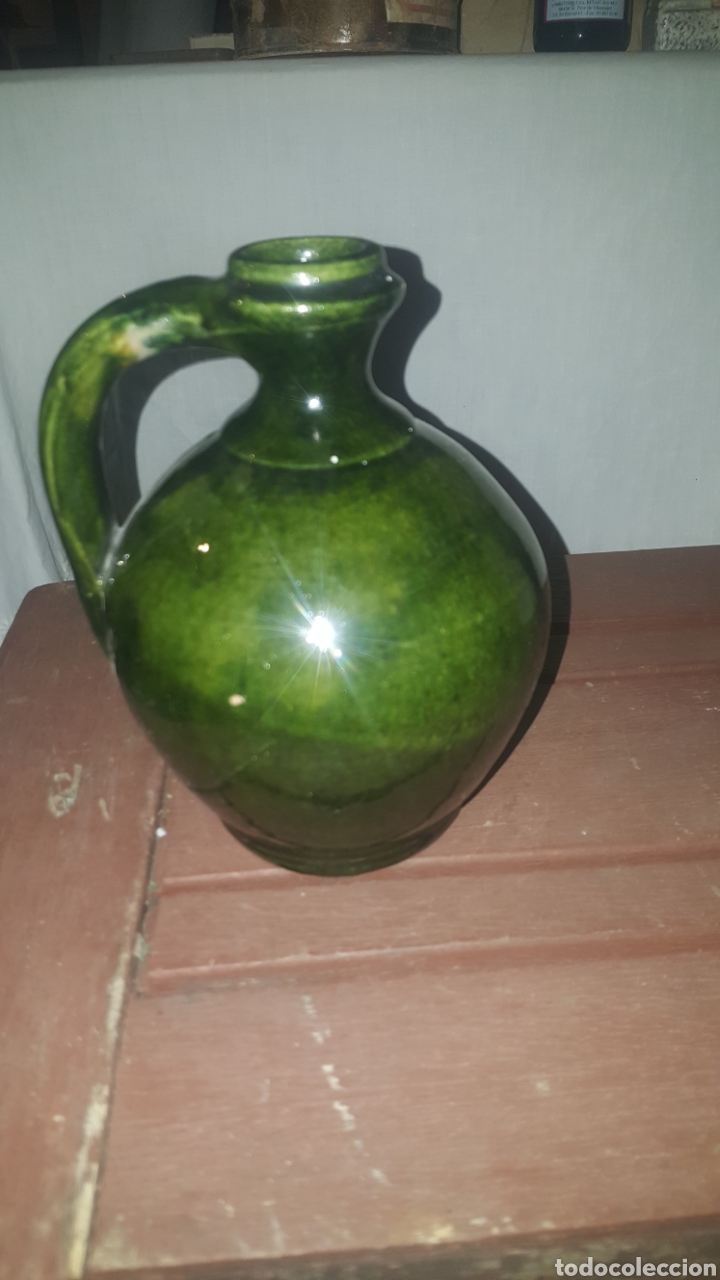 Antig&uuml;edades: anfora peque&ntilde;a verde - Foto 1