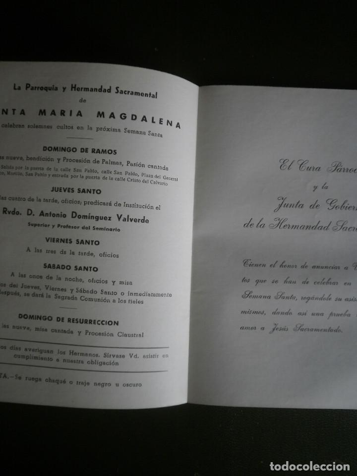 Antig&uuml;edades: Programa o folleto Semana Santa. - Foto 2