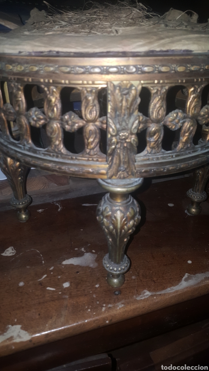 Antig&uuml;edades: banqueta de metal - Foto 3