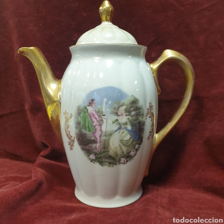 Antig&uuml;edades: Antigua Cafetera Porcelana - Foto 1