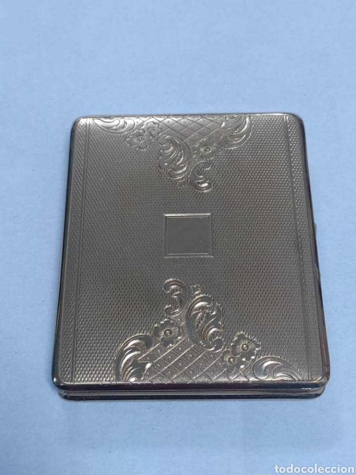 Antig&uuml;edades: POLVERA DE METAL DORADO 7x6cm - Foto 2