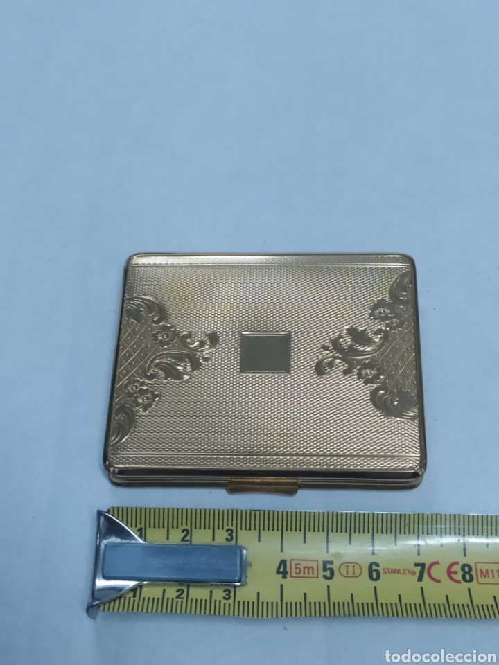 Antig&uuml;edades: POLVERA DE METAL DORADO 7x6cm - Foto 6