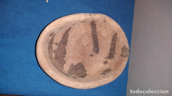 Antig&uuml;edades: cuenco de madera artesano - Foto 2
